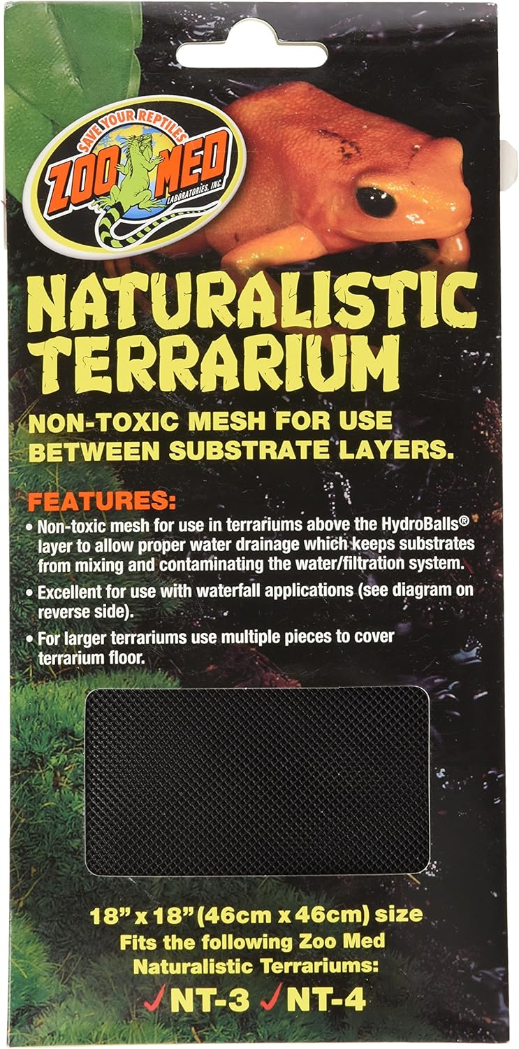 Zoo Med Naturalistic Terrarium Mesh 18 x 18 Inches front view for reptile habitat