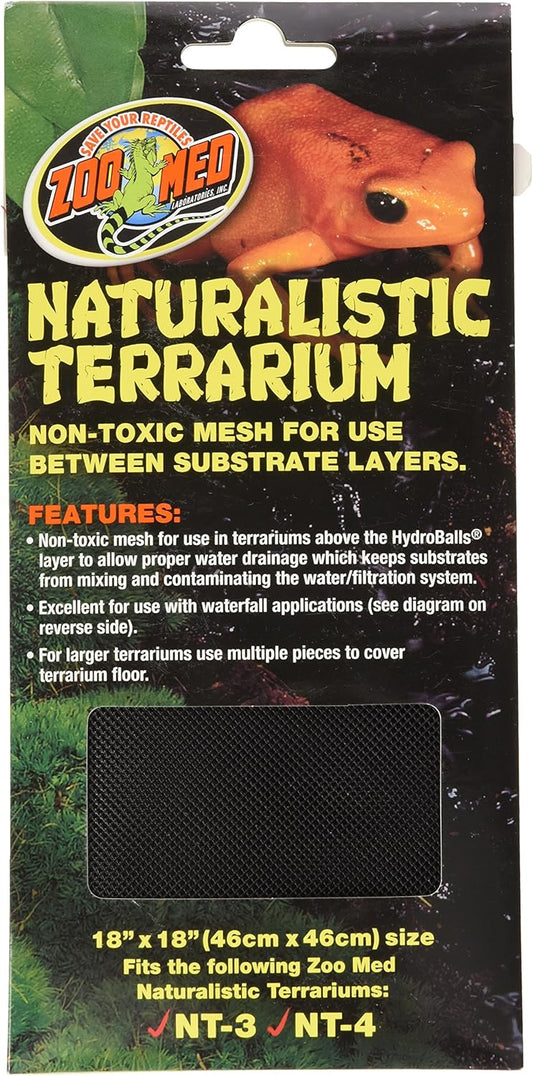Zoo Med Naturalistic Terrarium Mesh 18 x 18 Inches front view for reptile habitat