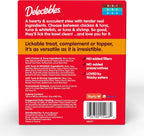 Complete twelve count Delectables cat treat retail packaging box