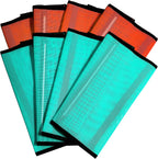 NizHome Horse Fly Boots 8 pack orange and mint front view layout