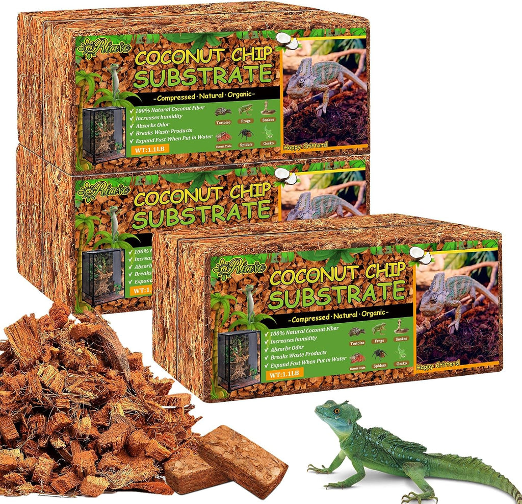 Riare 10LB Coconut Chip Substrate for Reptiles, 72 Quart Coconut Fiber Substrate Coco Chips Substrate Coconut Husk Bedding for Snakes, Tortoises, Ball Python, Bearded Dragon, Geckos, Lizards, Frogs - Image 11