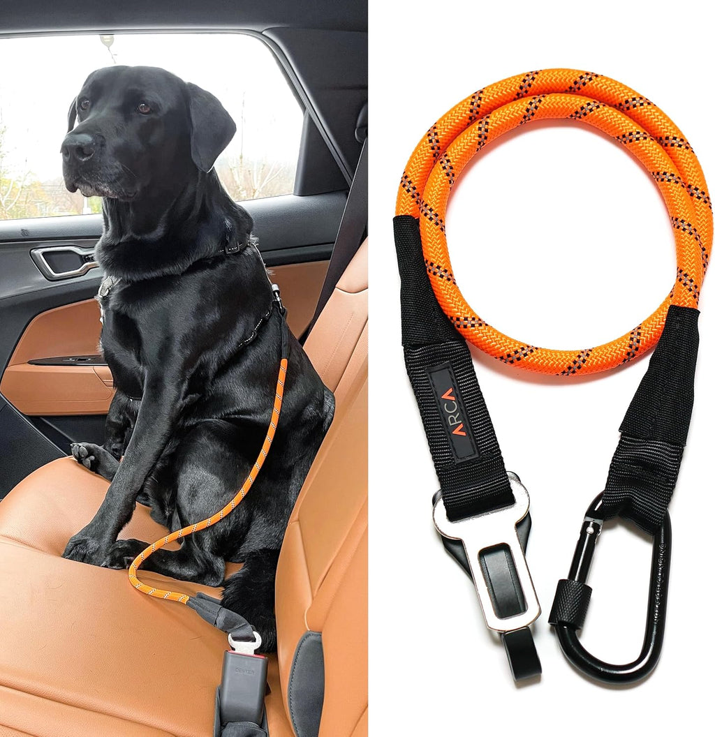 Dog Seat Belt for Car | Universal Dog Car Seatbelt | Durable Reflective Rope with Clip Hook Latch, Buckle and Carabiner- Safe and Secure Pet Safety Restraint (Army Green) - Image 10