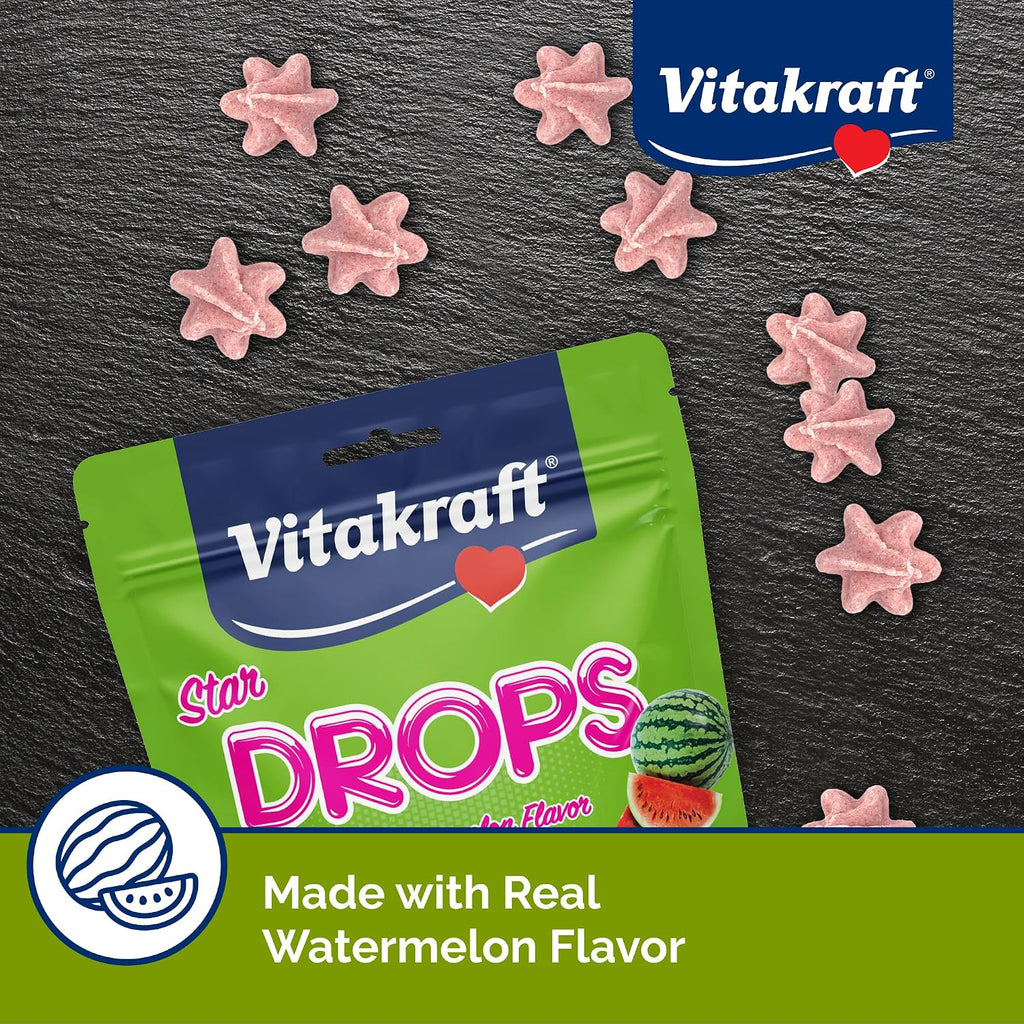 Vitakraft watermelon flavor rabbit and guinea pig snack back label