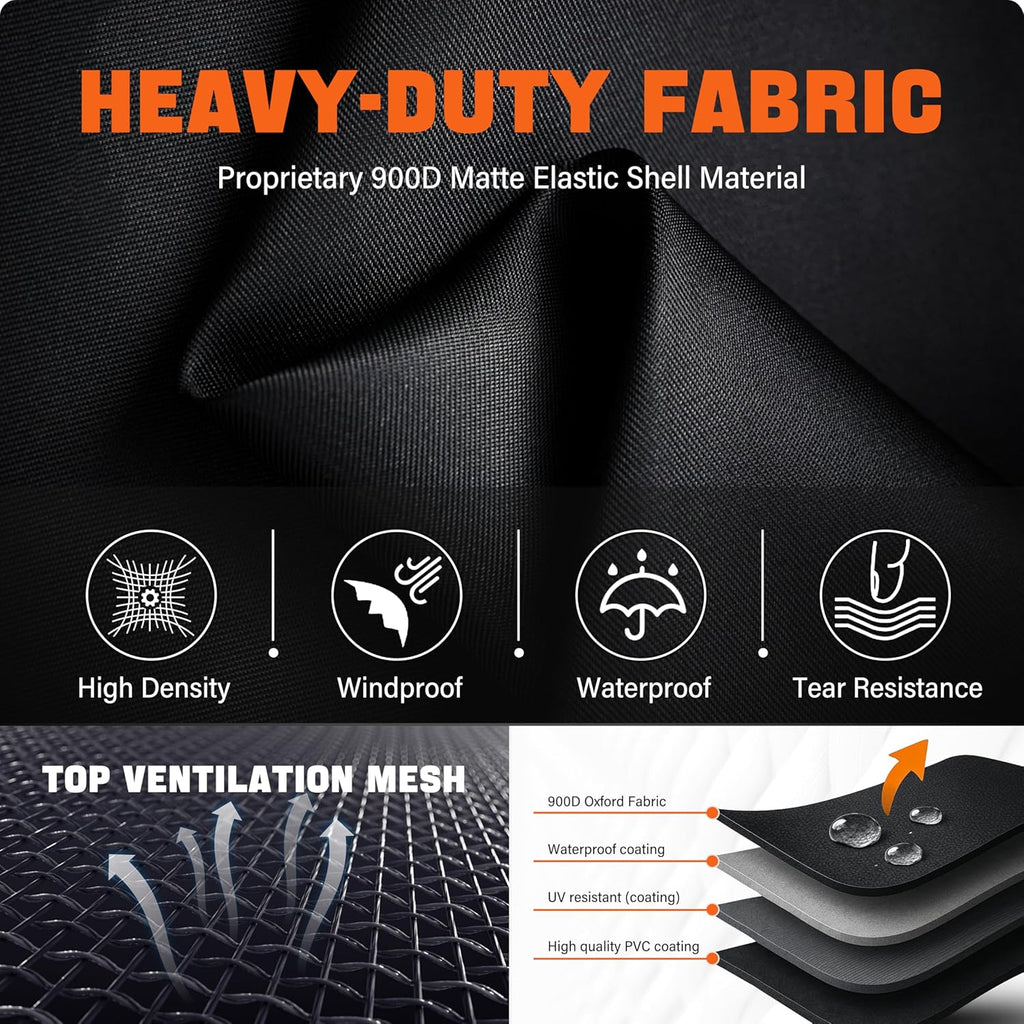 GUYISS indoor outdoor dog crate cover demonstrating windproof and water-resistant fabric capabilities.