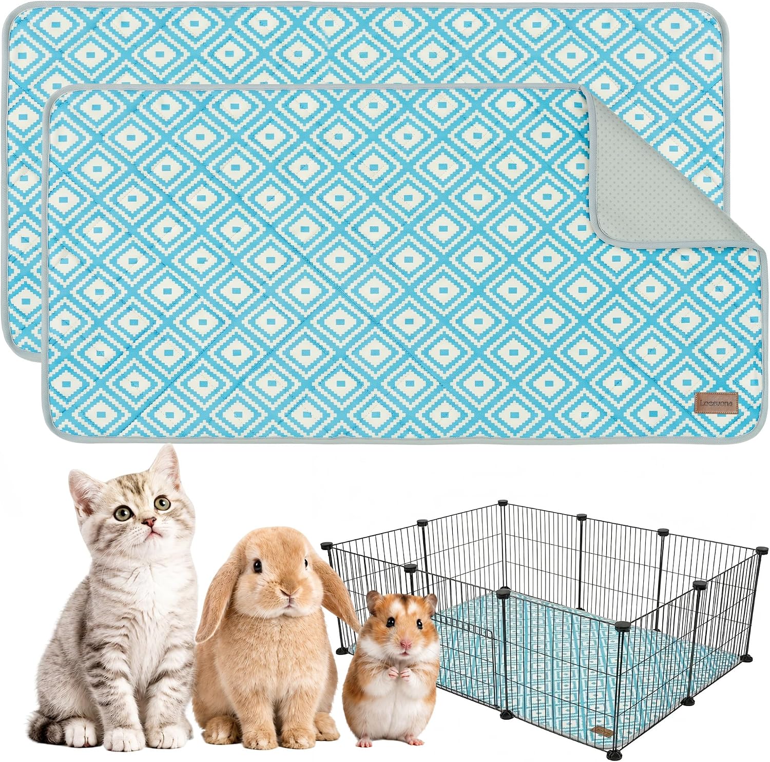 Washable Pee Pads for Dogs , 2 Pack Ultra-Absorbent Reusable Puppy Pads with Waterproof & Non-Slip Backing, Leak-Proof Protection for Dog Training , Crates , Whelping & Playpens ( 18"x24" ) - Image 11