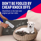 ChomChom Roller Pet Hair Remover - Original Size Reusable Lint Roller for Cat & Dog Hair on Furniture, Couch, Carpet, Car, Rugs & Bedding - Portable, Eco-Friendly (White) - Image 9