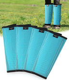 Breathable Mesh Horse Fly Boots - Equine Fly Leg Wraps for Insect & Scratch Protection, Comfortable Horse Leg Guards for Pasture, Trail Riding & Daily Use Set of 4 Sky Blue Large - Image 12