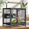 VIVOHOME 19 Inch Wrought Iron Travel Bird Cage for Cockatiel Parakeets - Image 1