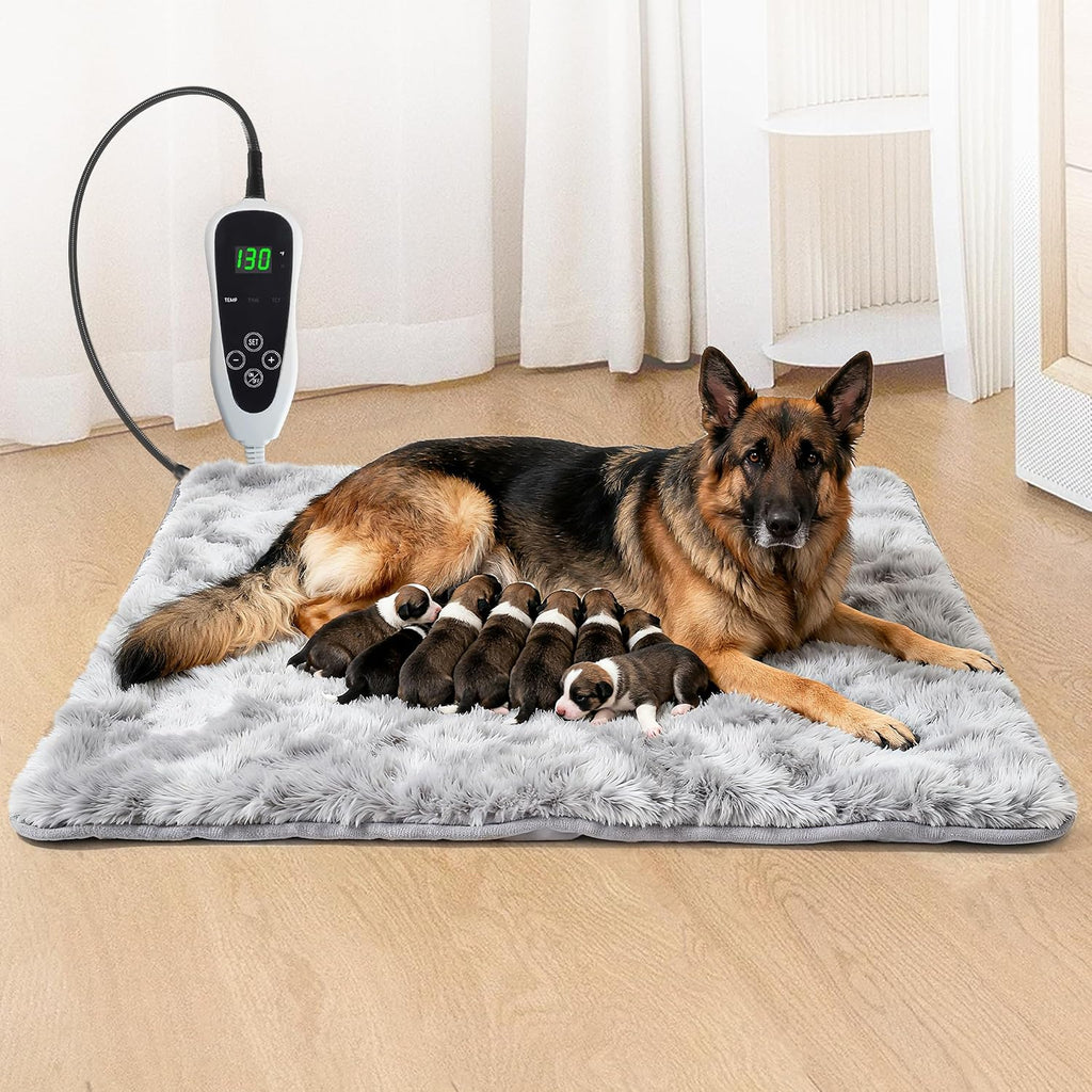 GOLOPET Cat Heating Pad 18x18 in with Smart Thermostat Switch and Power Line Protection Tube,Obtained MET and UL Dual Certification,Waterproof Pet Heating Pad for Cats, Long Velvet Cloth Cover - Image 11