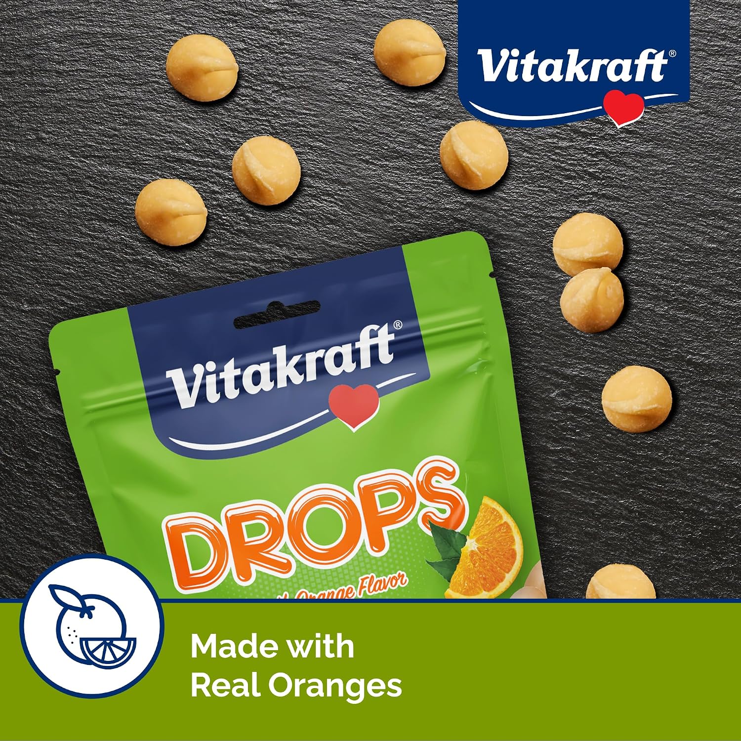 Vitamin C fortified orange flavored yogurt snacks for pet guinea pigs packaging back