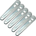 ResOne Heavy Duty Steel Oxygen Tank Wrench 5 pack front view in silver steel.