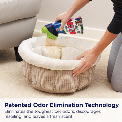 Side profile of Bissell InstaClean Oxy Pet cleaning bottle