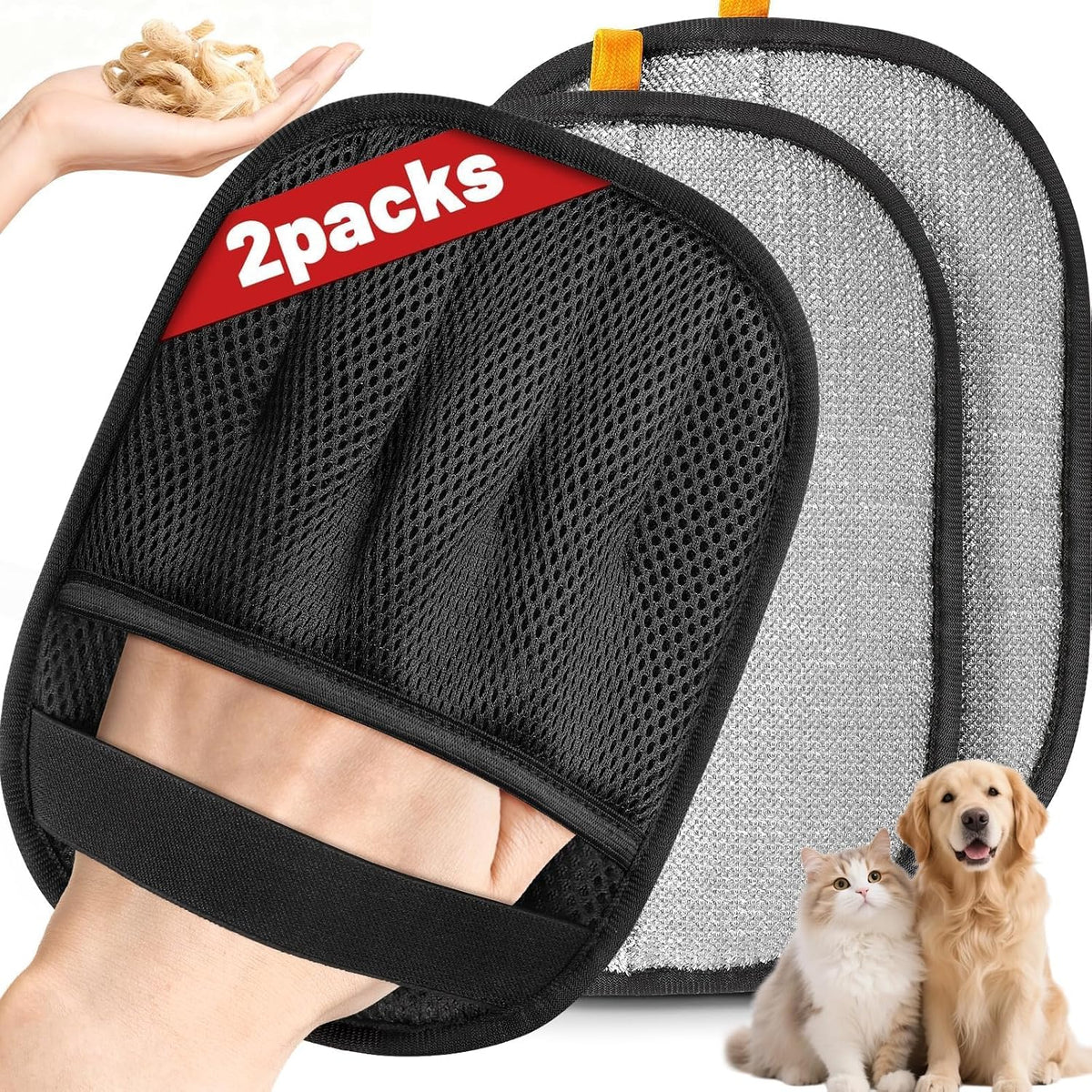 SmartTrends pet hair removal glove front view 2 pack buy online