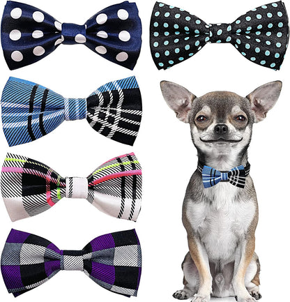 PET SHOW 12 Colors Plain Small Dogs Collar Embellishment Attachment Bow Ties Puppies Cats Collar Charms Accessories Slides Bowties for Birthday Wedding Parties Assorted Pack of 12 - Image 13