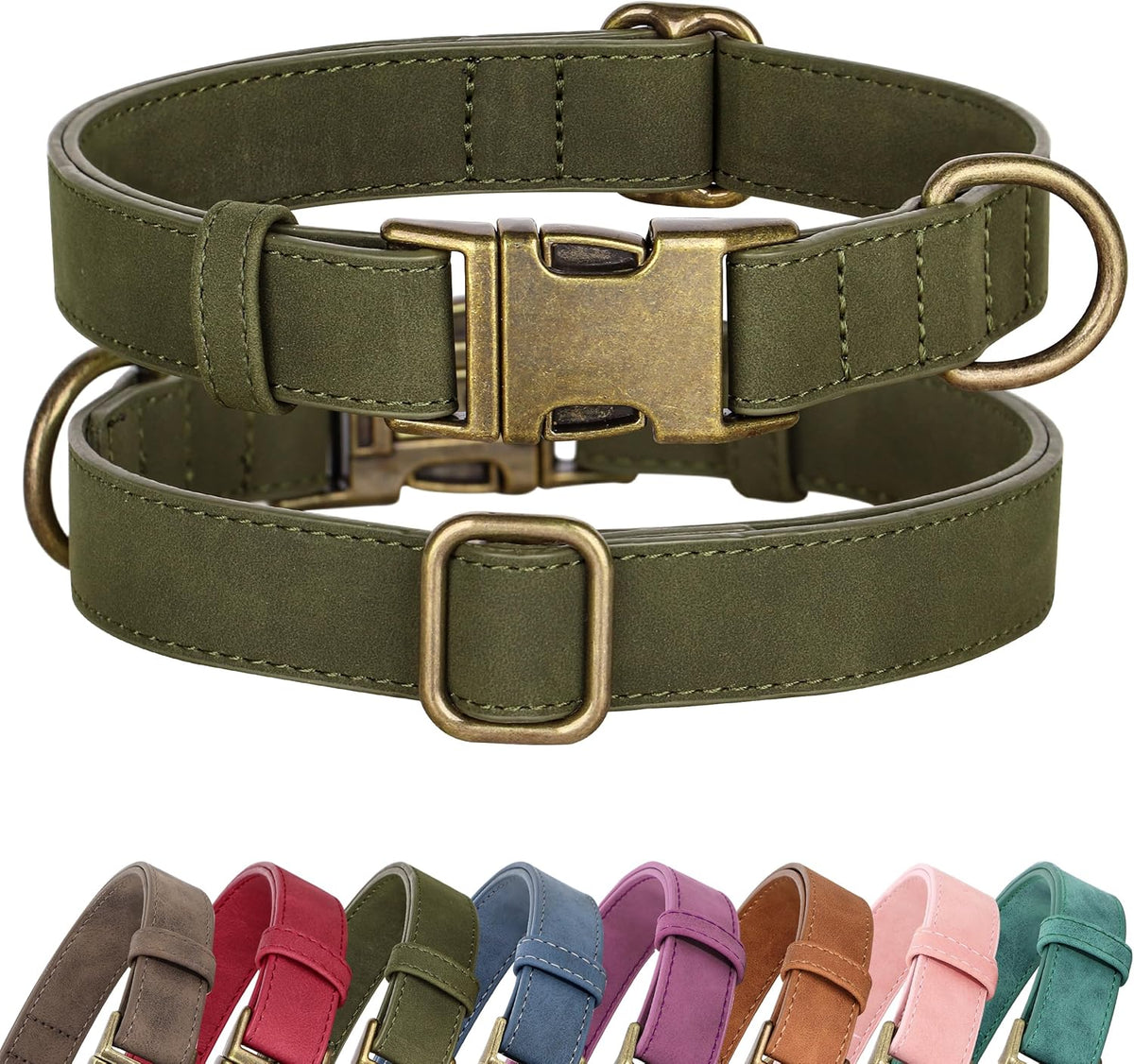 Didog Soft PU Leather Dog Collar, Stylish Quick Released Dog Collars for Small Dogs, Easy Clean Adjustable Pet Collar for Daily Walking, Light Brown, S Fit 10-15" Neck - Image 13