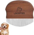 LSORPWK wooden eye comb for pets front view
