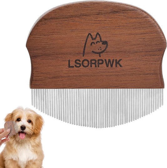 LSORPWK wooden eye comb for pets front view