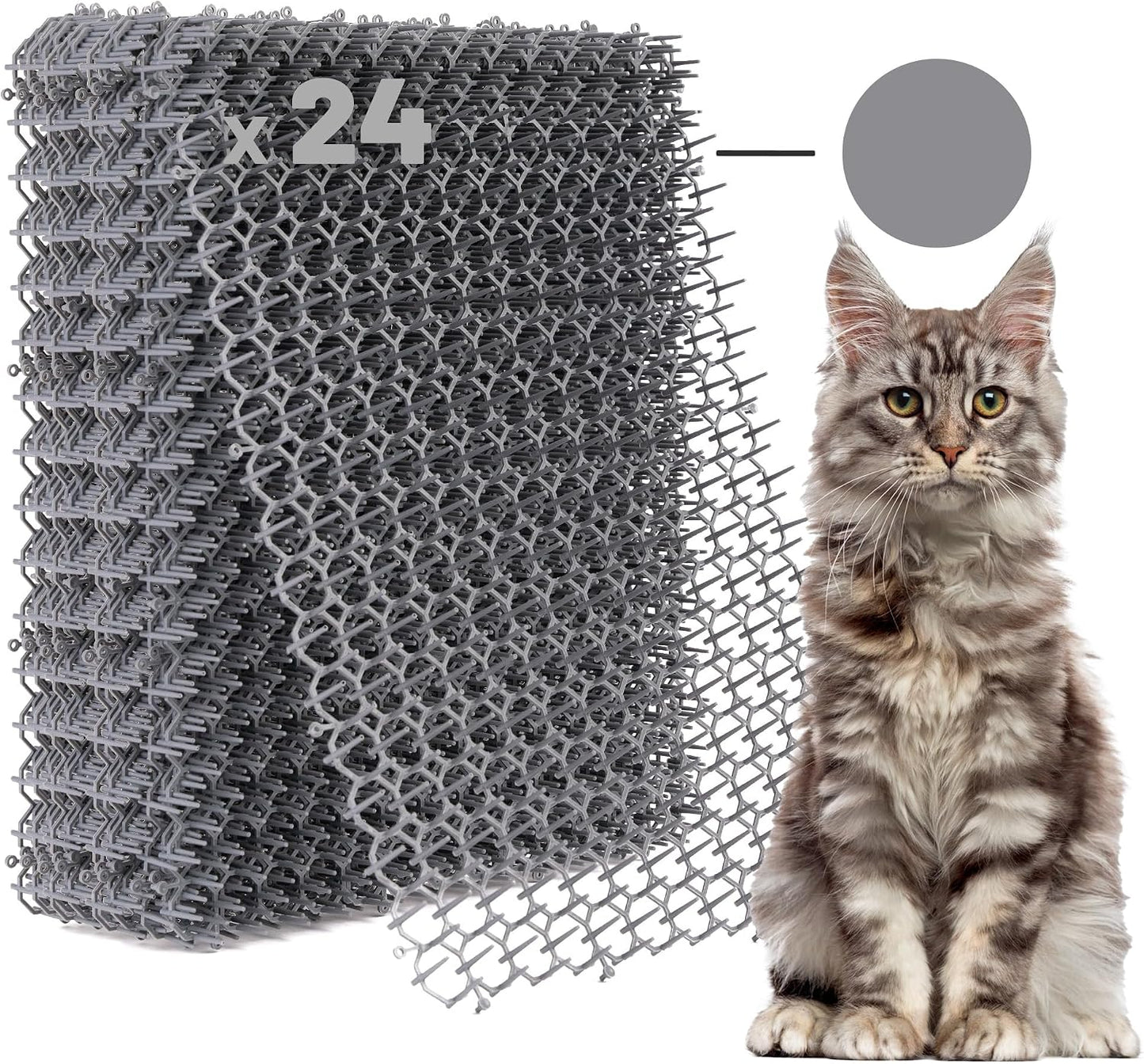 Petfolio 10 Pack Extra Large Cat Scat Mat for Cats - Cat Spike Mat 16.5 x 13.4 Inch with 1 Inch Spikes is Perfect to Keep Cats Away Indoor and Outdoor - Image 10