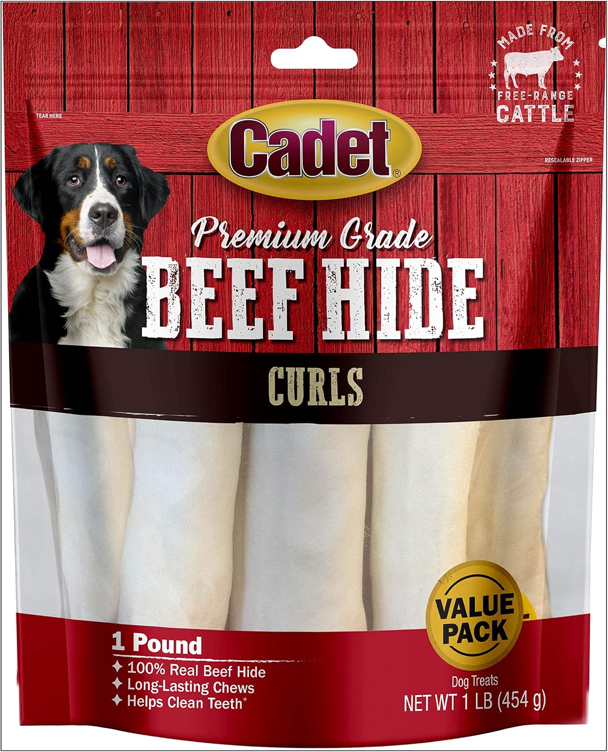 Cadet Premium Grade Beef Hide, Long-Lasting Rawhide Rolls, Single-Ingredient Dog Chews for Medium Breeds, 2 Pound - Image 9