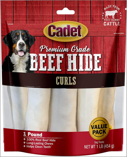Cadet Premium Grade Beef Hide, Long-Lasting Rawhide Rolls, Single-Ingredient Dog Chews for Medium Breeds, 2 Pound - Image 9