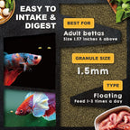 Ultra Fresh betta food probiotic water clarity feature