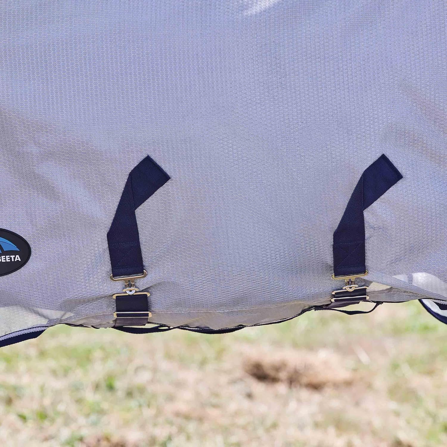 WeatherBeeta ComFiTec Hexi Shield Fly Sheet Combo, Silver/Navy/White, 84" - Image 9
