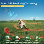 Authentic PATPET GPS wireless tracking pet collar showing contact points and durable strap.