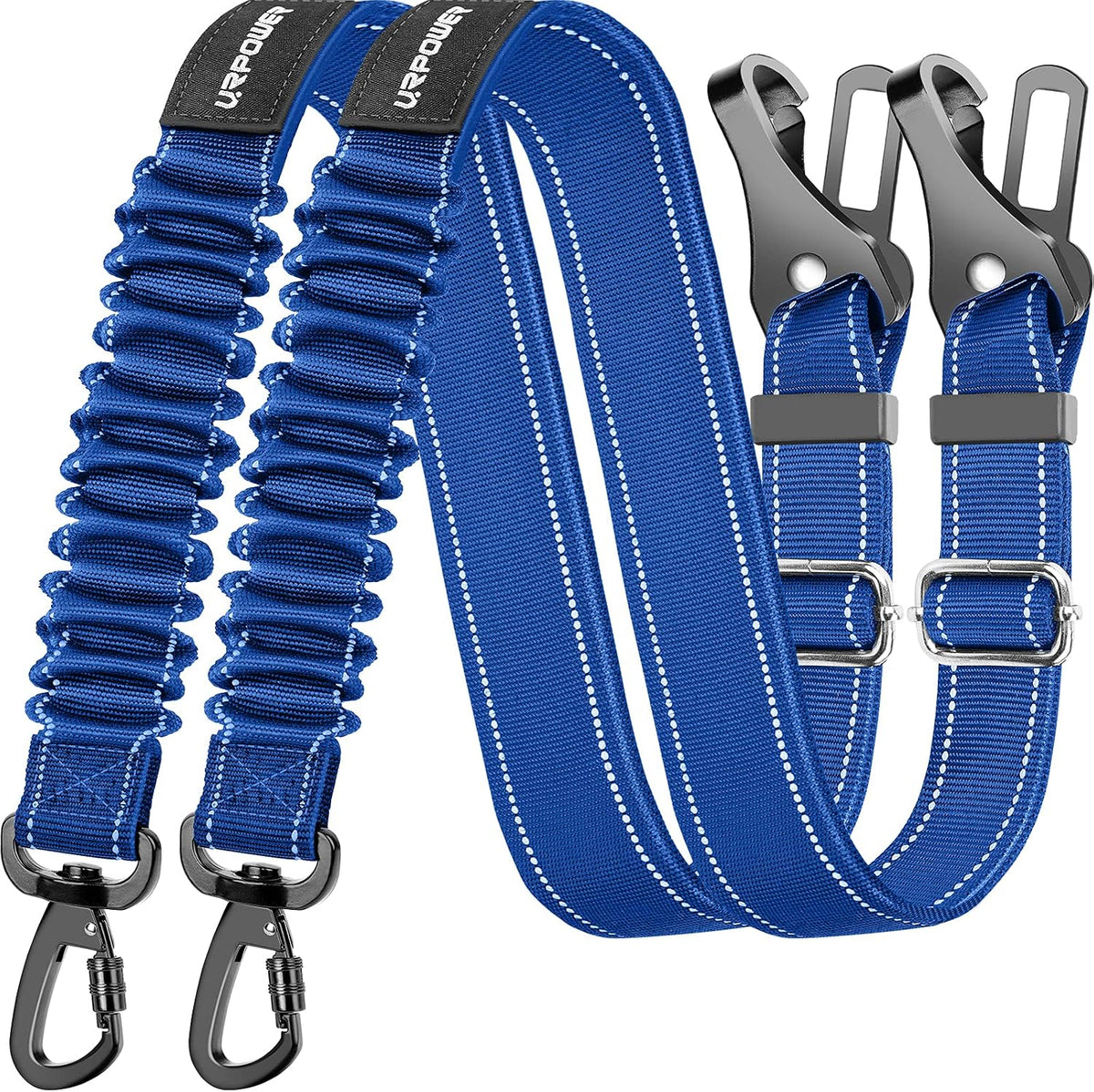 Small dog safely secured with URPOWER 3-in-1 seat belt