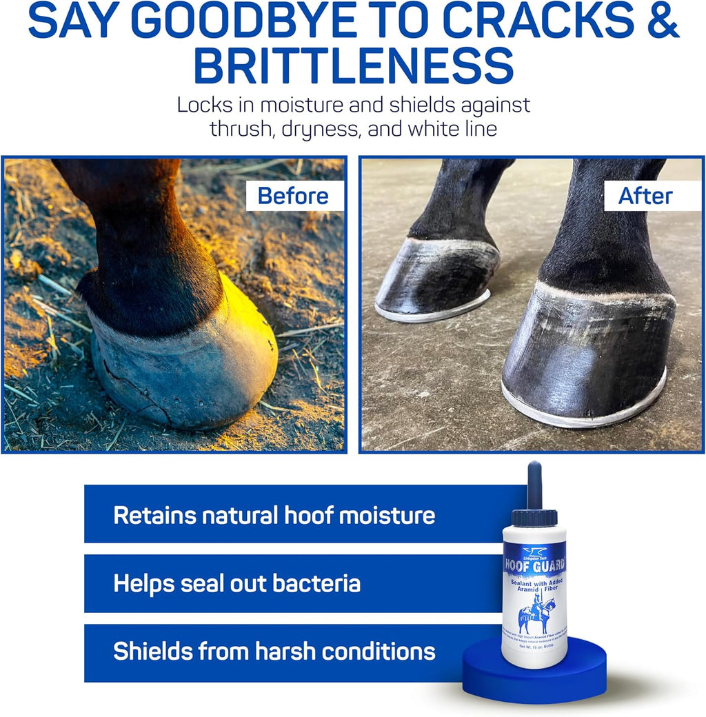 Aramid fiber reinforced horse hoof protector bottle with applicator brush