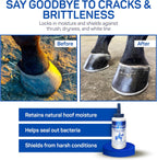 Aramid fiber reinforced horse hoof protector bottle with applicator brush