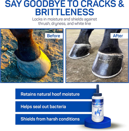 Aramid fiber reinforced horse hoof protector bottle with applicator brush