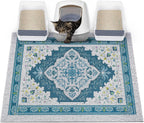 Glittme Cat Litter Mat with Non-Slip Bottom Litter Box Mat 33"X22" Litter Trapping Mat Easy to Clean Washable Cat Food Mat for Kitty,L - Image 15