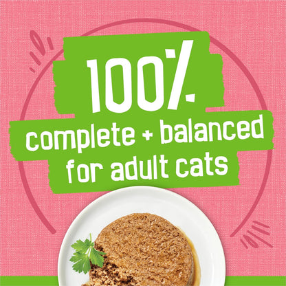 Purina Friskies wet cat food smooth pate texture on plate