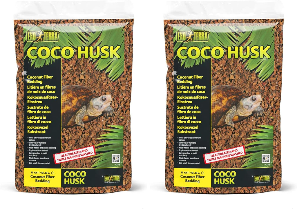 Exo Terra Coco Husk, 8 QT (8.8 L) - Coconut Fiber Reptile Bedding for Tropical Terrariums, Humidity-Holding Coco Fiber Substrate for Amphibians & Invertebrates - Image 9