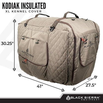 Black Sierra forty-one inch crate cover showing roll-up mesh windows with toggle system