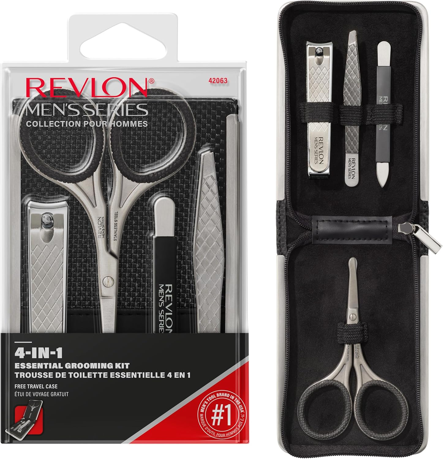 Revlon Men's Series 5-piece grooming kit front view