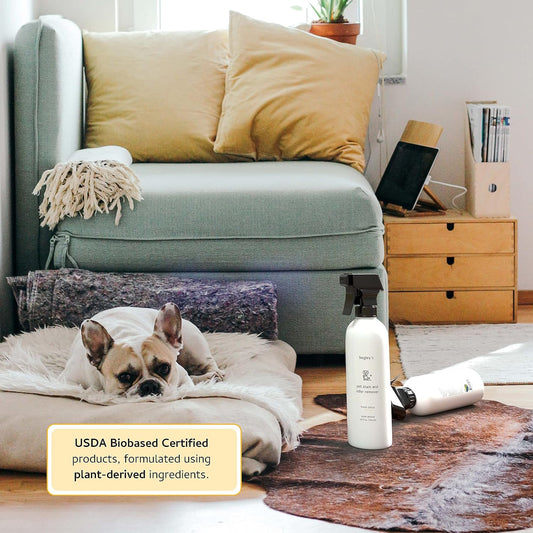 Begley's enzymatic pet cleaner spray bottle label details