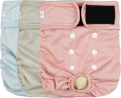 Langsprit Washable Female Dog Diapers (3 Pack) - Doggie Reusable Small Medium Large Dog Diapers for Doggy Puppy Female in Period - Highly Absorbent Dog Heat Panties (Medium,Rabbit, Owl, Lion) - Image 15