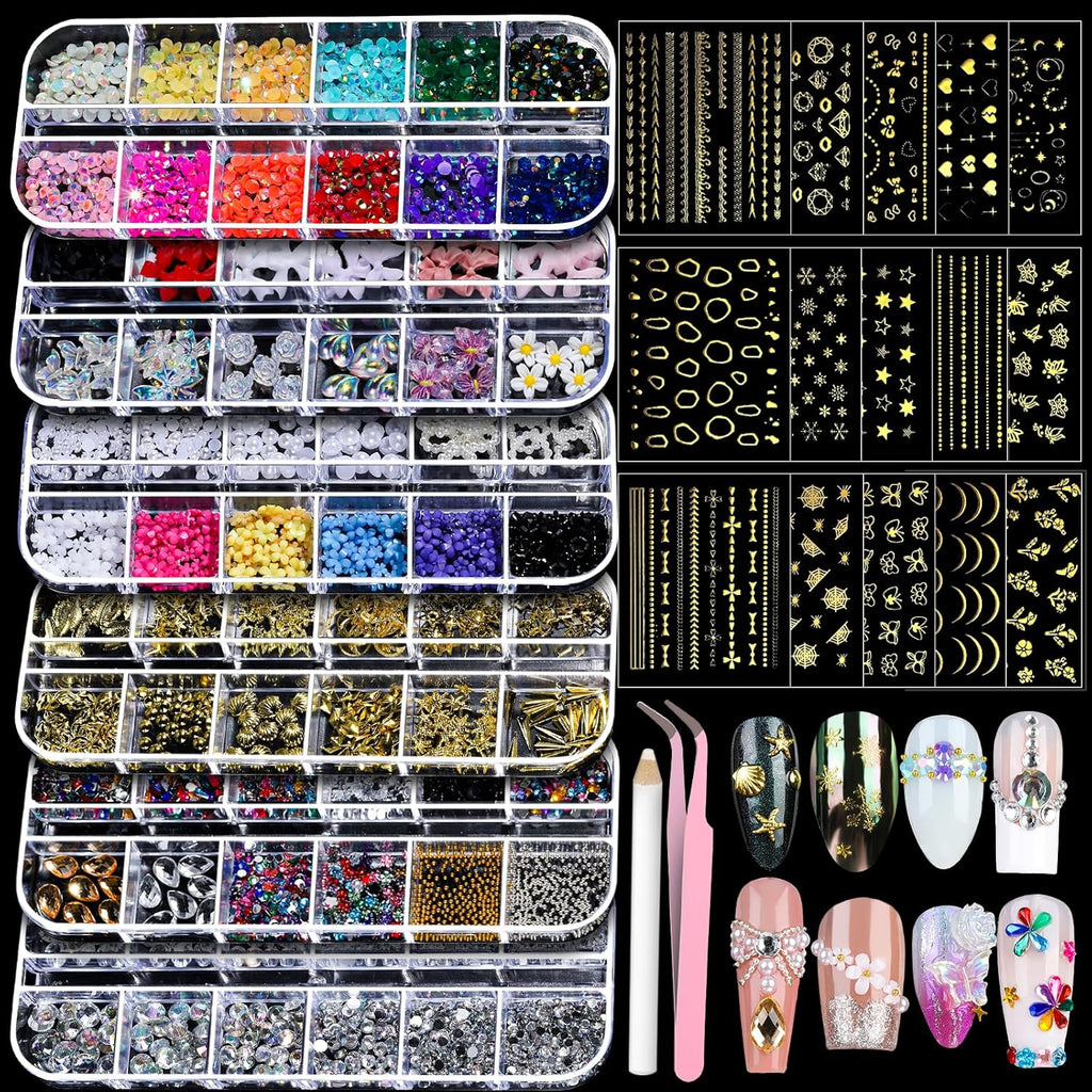 Teenitor nail charms and stickers art kit front view