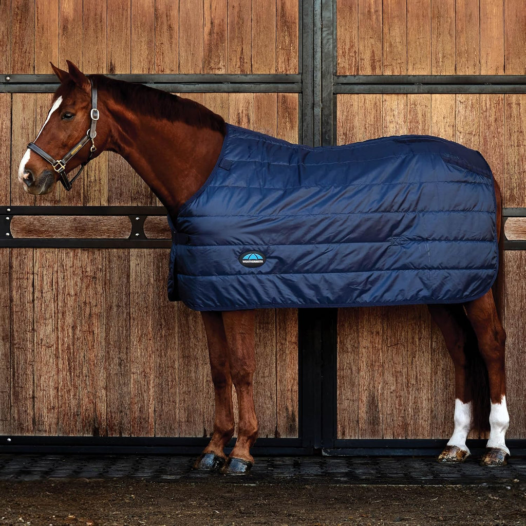WeatherBeeta horse blanket liner navy 84 inch side profile