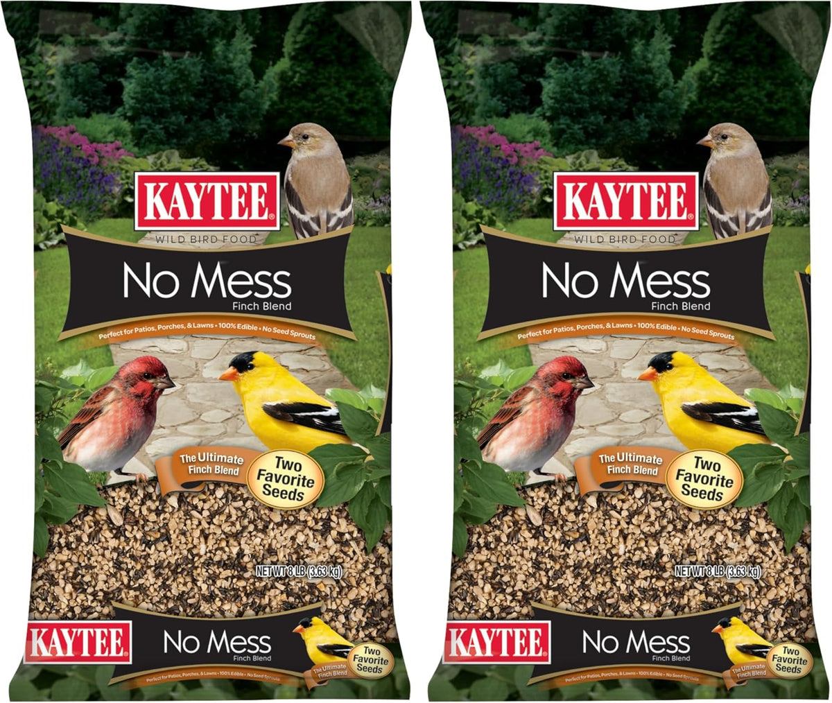 Kaytee No Mess Finch Seed and Nyjer Blend, Attracts Goldfinches, Chickadees, Junos, Finches and Other Wild Birds, 8 Pounds - Image 10