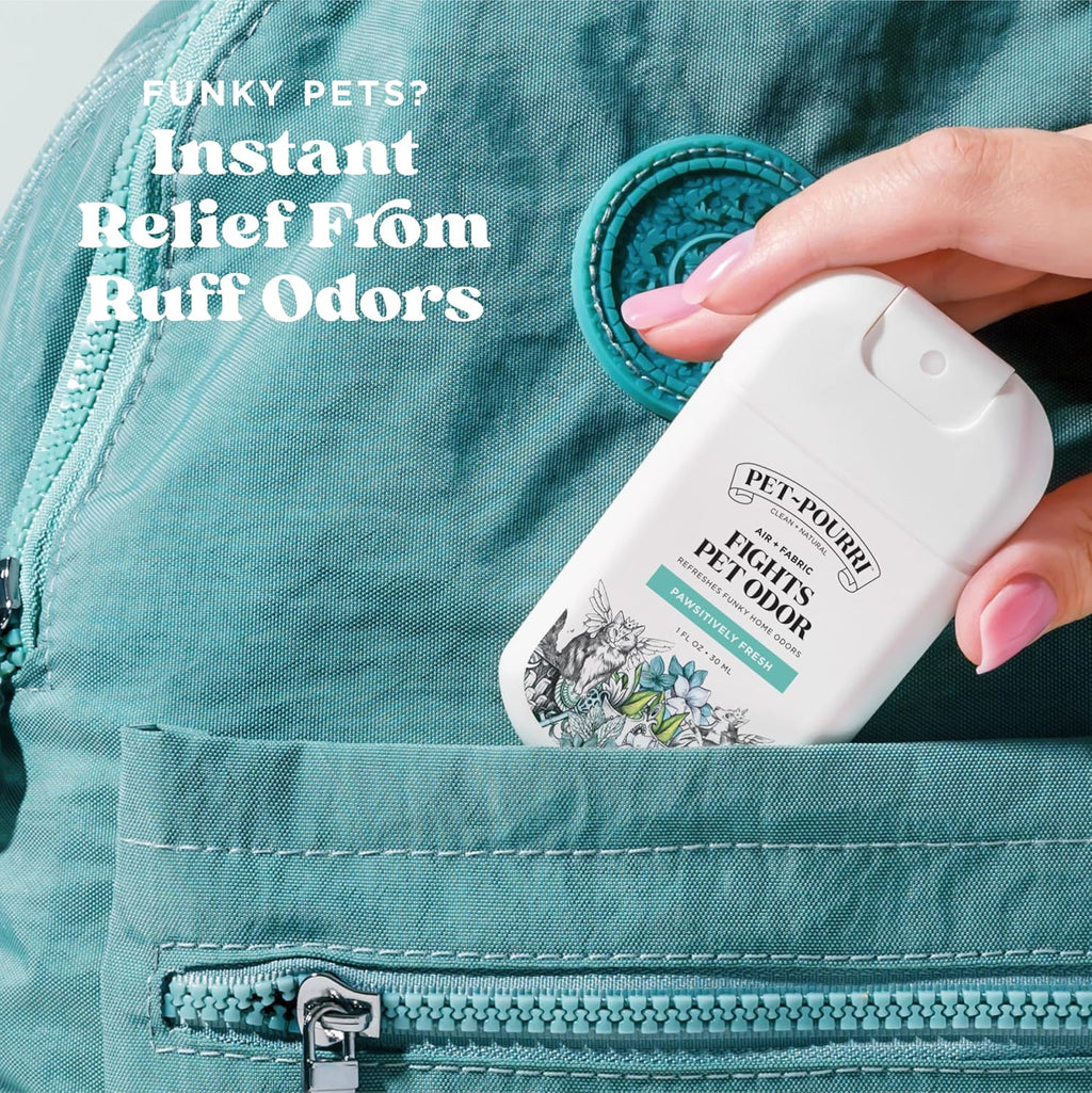 Pawsitively Fresh pet safe essential oil deodorizing spray for travel and home