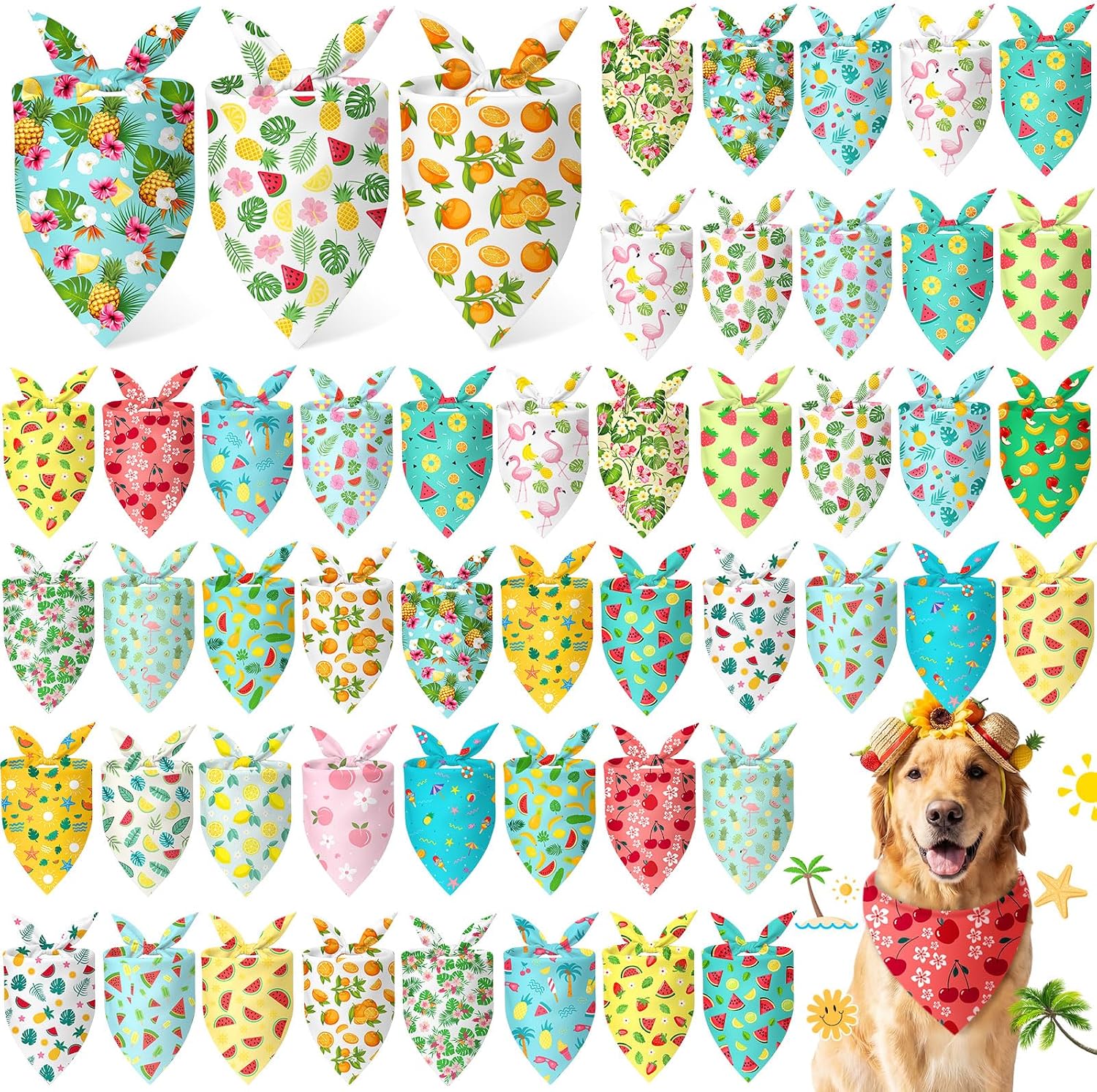 Abbylike 50 Pcs Patriotic Dog Bandanas Bulk 4th of July Bandanas for Dogs Star Triangle Kerchief Bib Scarf Set for Pet Independence Day 250th Anniversary Party Costume, 25 Styles(25.6 x 17.7 x 17.7) - Image 11