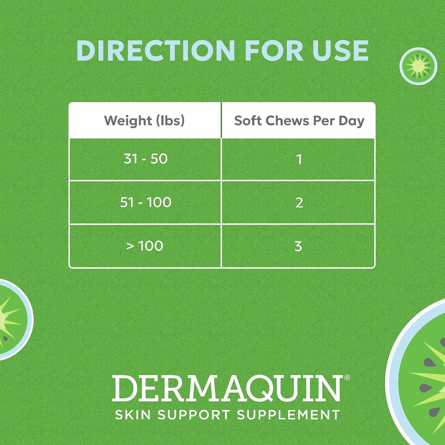 Dermaquin skin barrier enhancement chews for dogs over thirty pounds