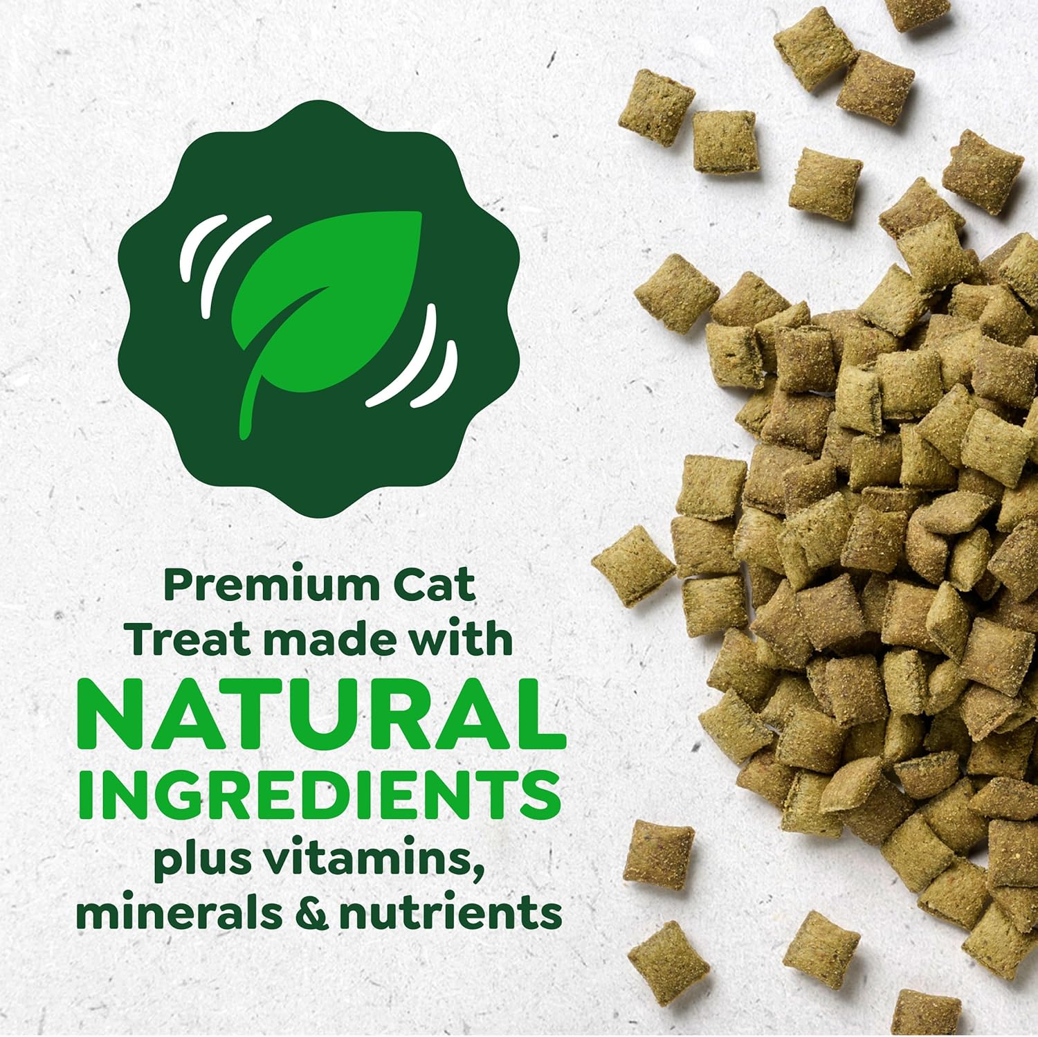 Close up of Greenies chicken flavor kitten treats for healthy development
