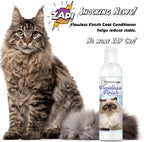 The Blissful Dog Flawless Finish Cat Conditioner lifestyle cat grooming shot