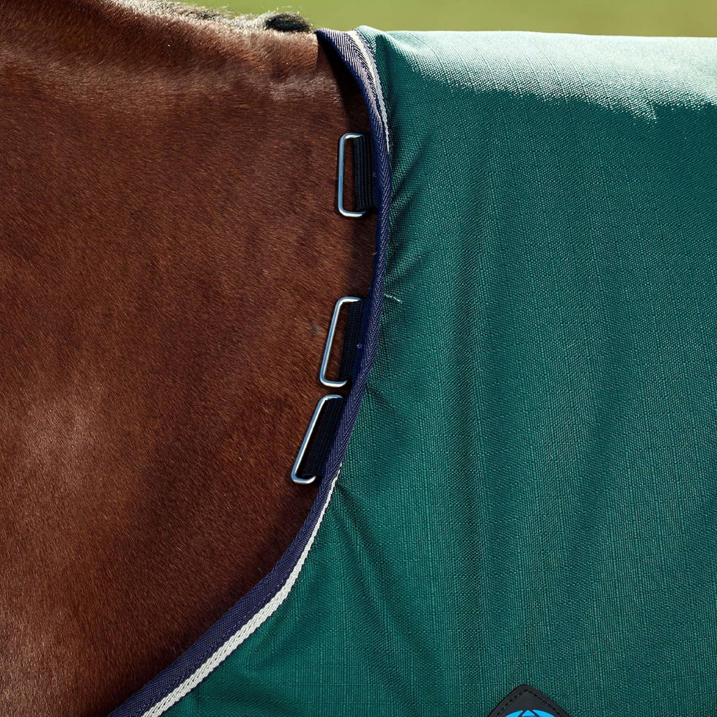 Detailed shot of the two hundred and ten T smooth nylon lining inside the WeatherBeeta ComFiTec Plus turnout sheet.