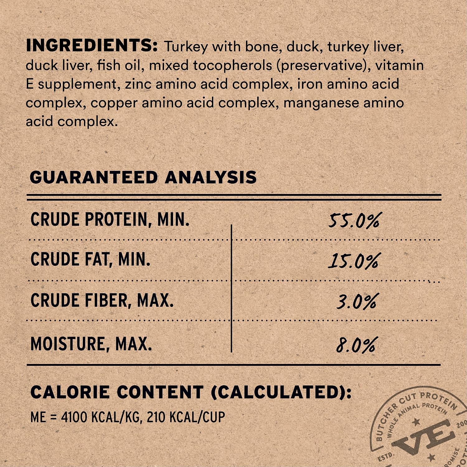 Premium freeze dried grain free cat food complete meal and mixer package back