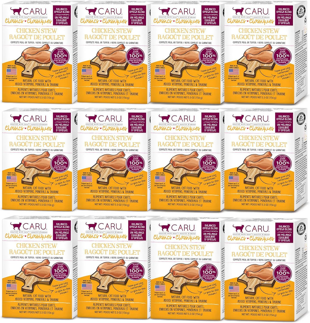 Caru - Classics Chicken & Wild Cod Stew for Cats - Healthy Functional Wet Cat Food or Food Topper - Balanced Omega Blend - 5.5 oz Cartons - Pack of 12 - Image 11