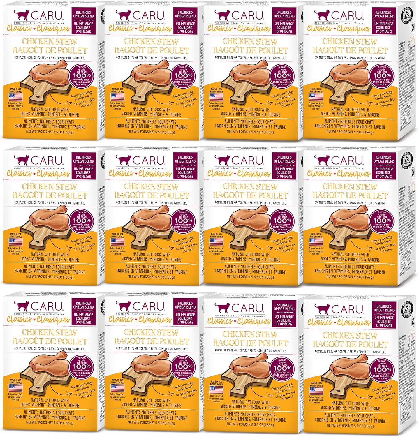 Caru - Classics Chicken & Wild Cod Stew for Cats - Healthy Functional Wet Cat Food or Food Topper - Balanced Omega Blend - 5.5 oz Cartons - Pack of 12 - Image 11